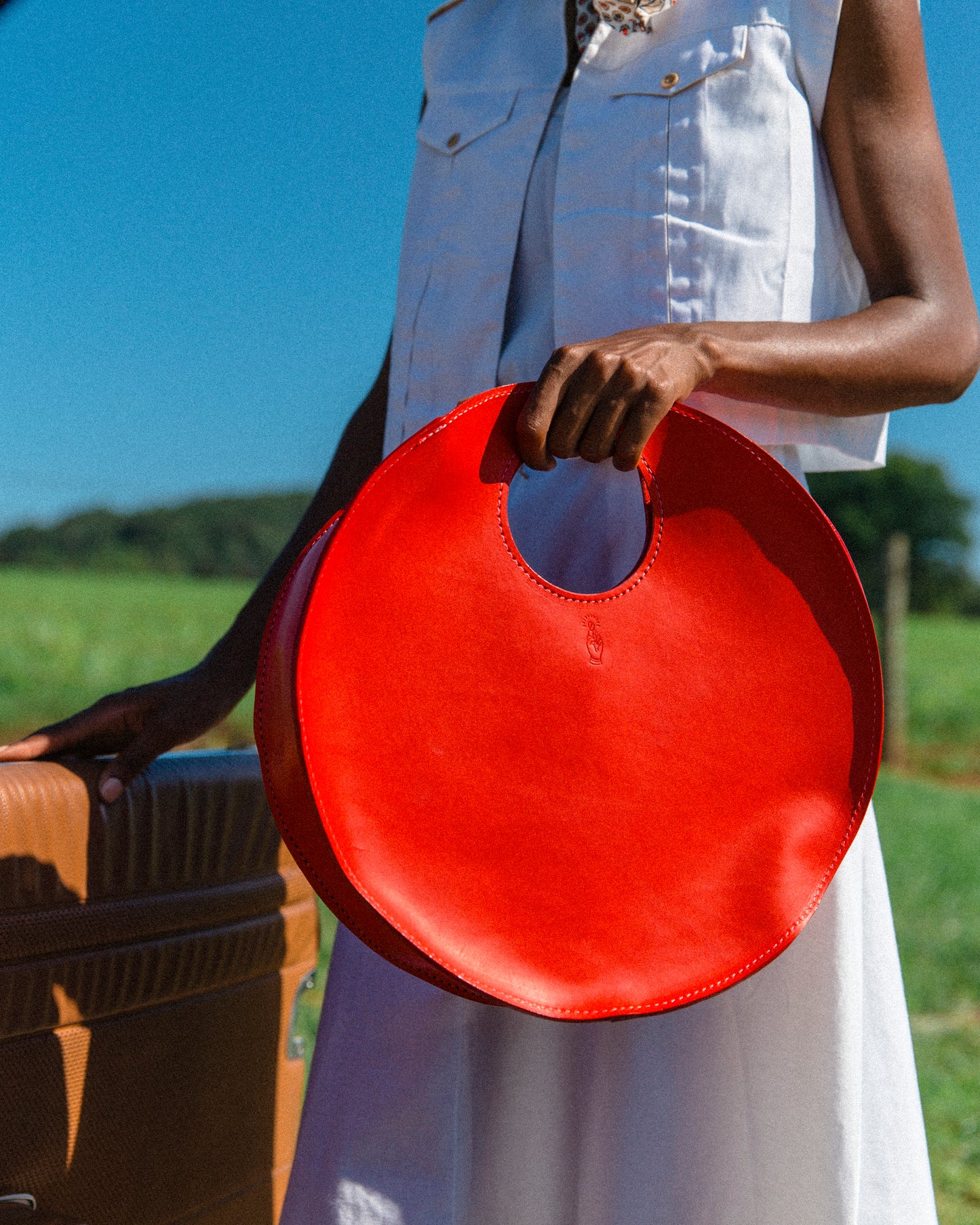 Heather Circle Tote - Pepper