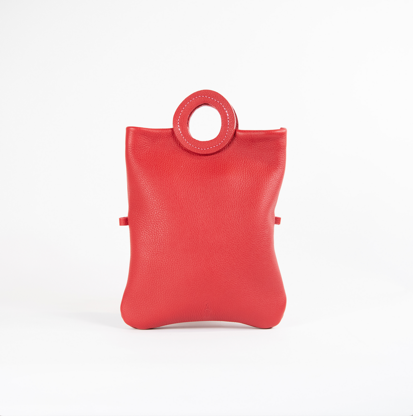 Daphne Foldover Clutch - Pebbled Raspberry