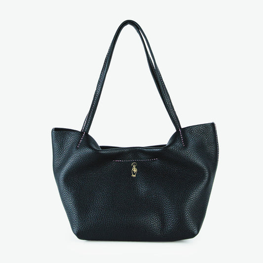 Carly Tote - Pebbled Licorice