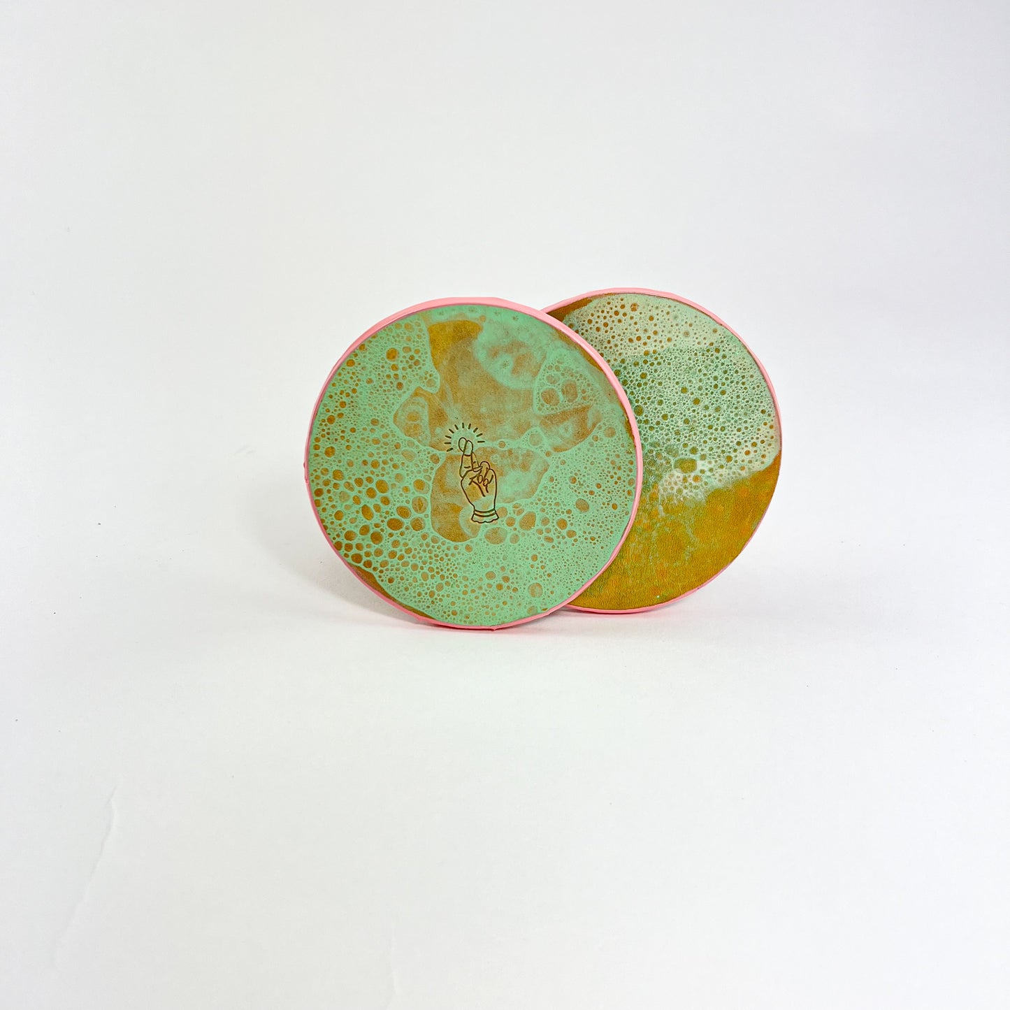 Coaster Set in Sea Foam