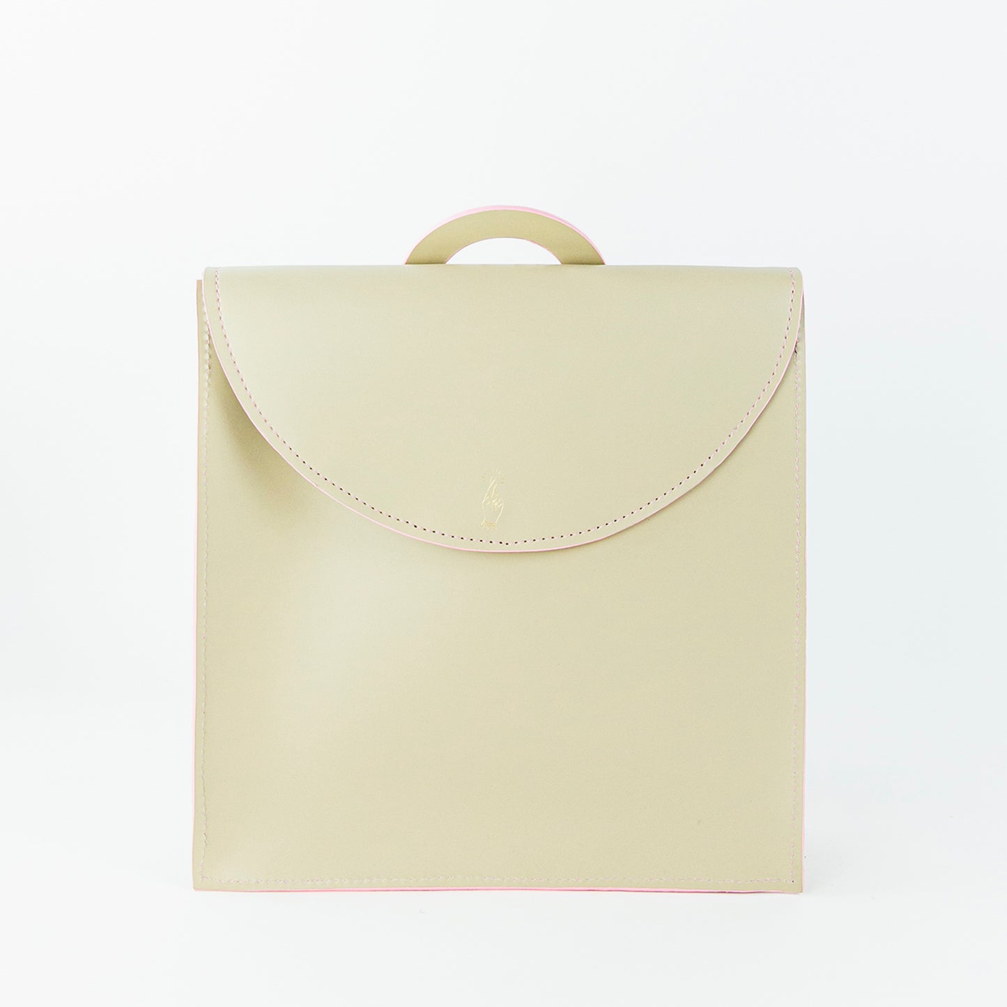 beige leather backpack, luxury leather backpack, convertible leather backpack