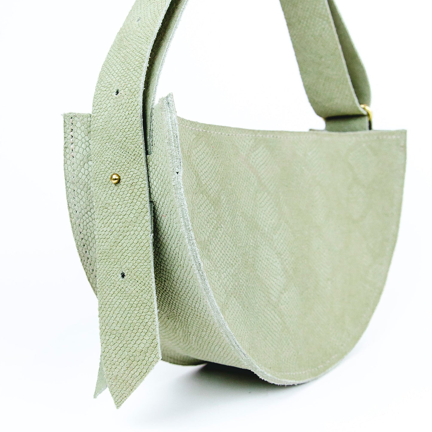 The Cleo Handbag - Mint Anaconda