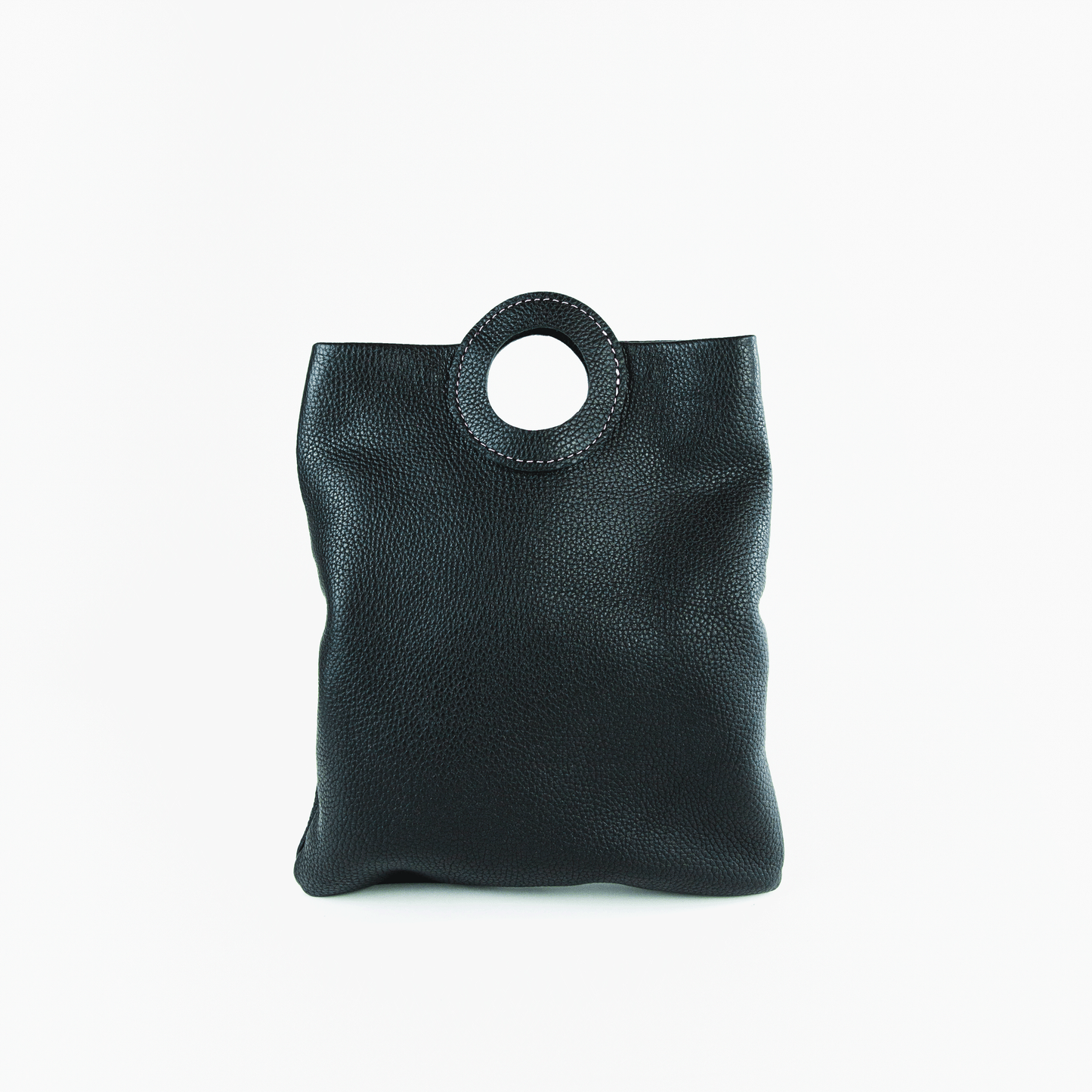 Daphne Foldover Clutch - Pebbled Licorice