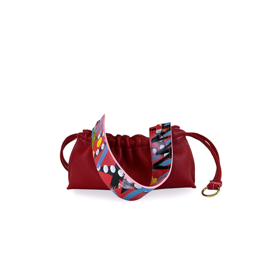 Honeymouth x Where is Frances Cardi Convertible Clutch- Pomegranate