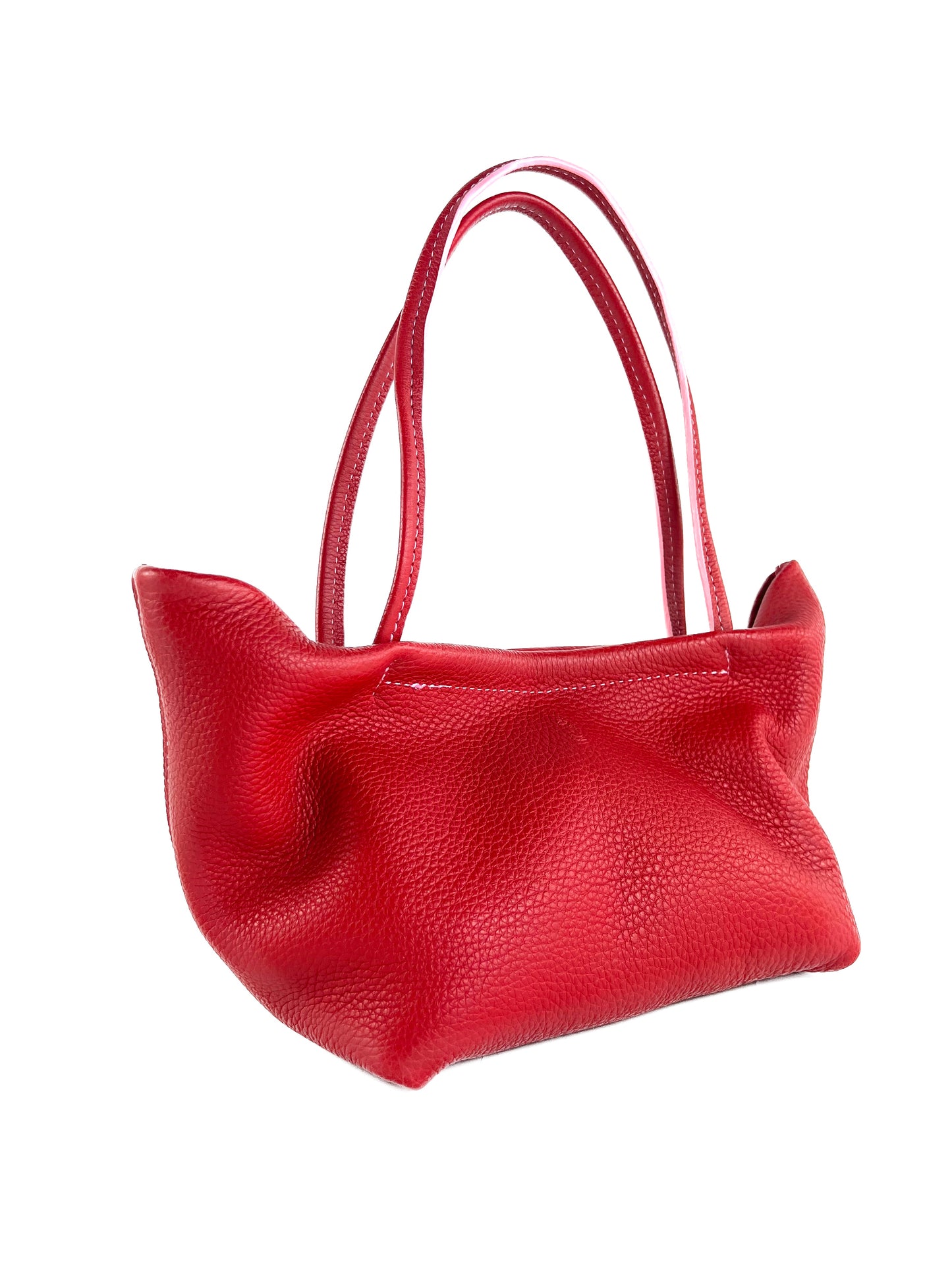 Carly Tote - Pebbled Raspberry
