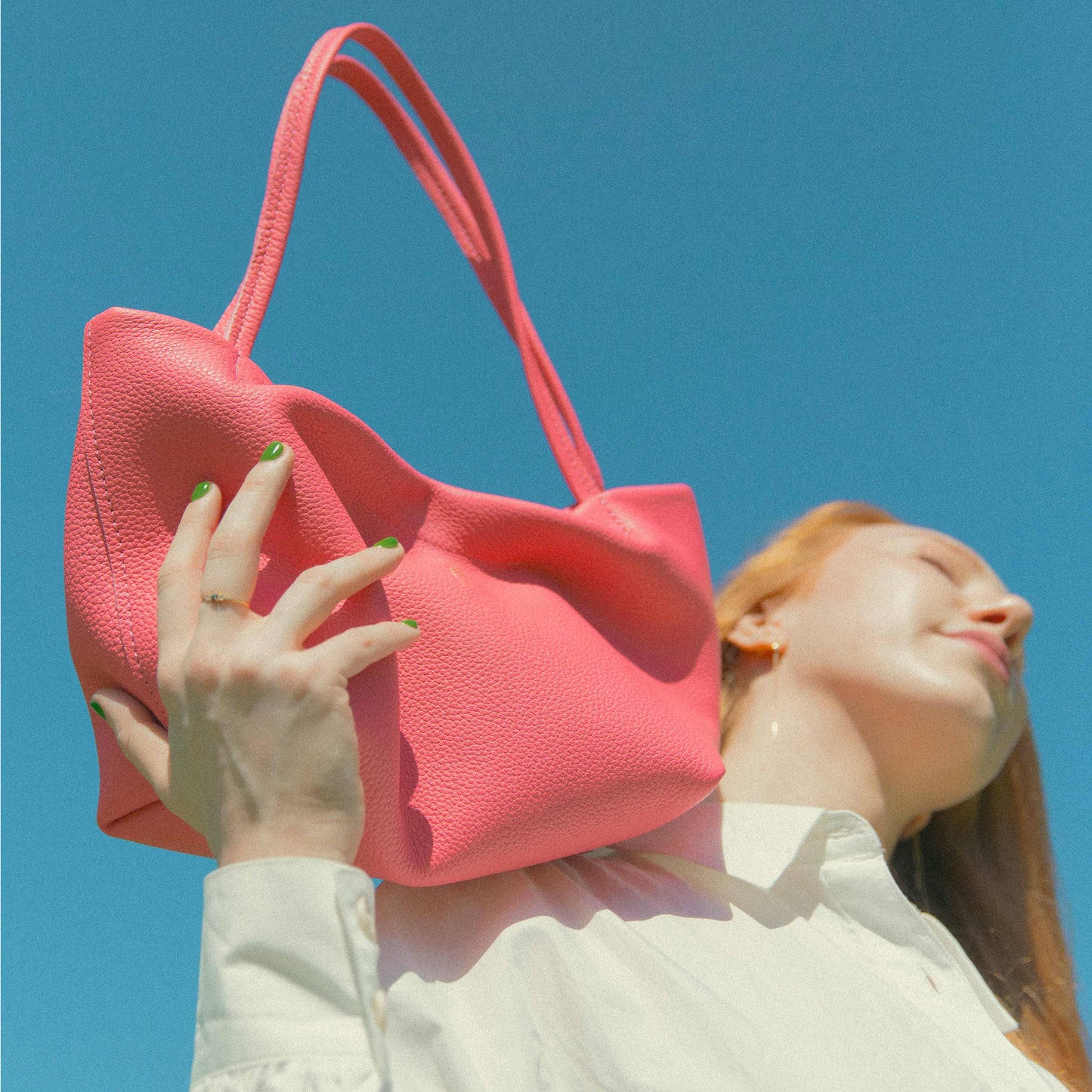 Carly Tote - Pebbled Bubblegum